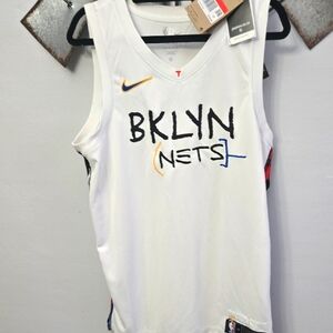 Nike BKLYN Nets White Basketball Jersey